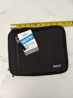 NWT PackIt Freezable Classic Lunch Box, Black, Built with EcoFreeze® Technology
